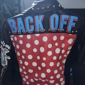 Grafitti leather jacket